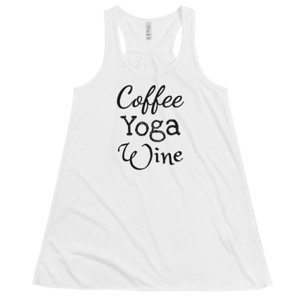 Coffee YOGA Wine Women's Flowy Racerback Tank