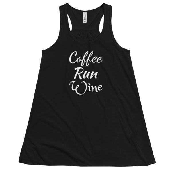 Coffee YOGA Wine Women's Flowy Racerback Tank - Image 3