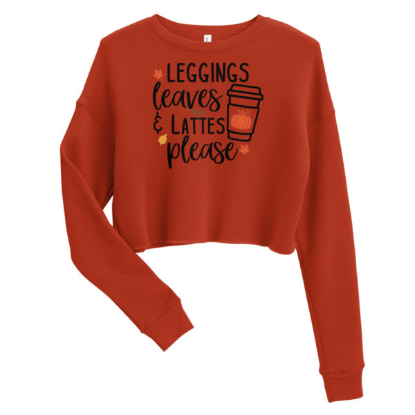 Leggings and Leaves Crop Sweatshirt