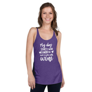 Coffee to Wine Women's Racerback Tank